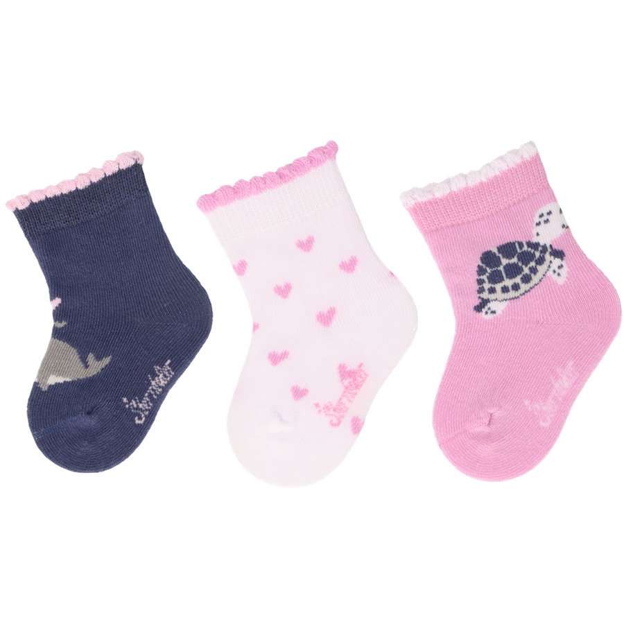 Sterntaler Baby-Socken 3er-Pack Wal blau