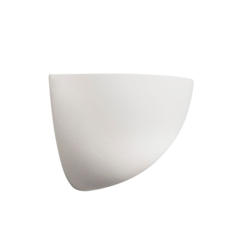 Moderne wandlamp wit gips halfrond - Britt
