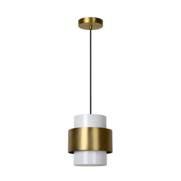 Lucide hanglamp Firmin mat goud/messing Ø20 cm