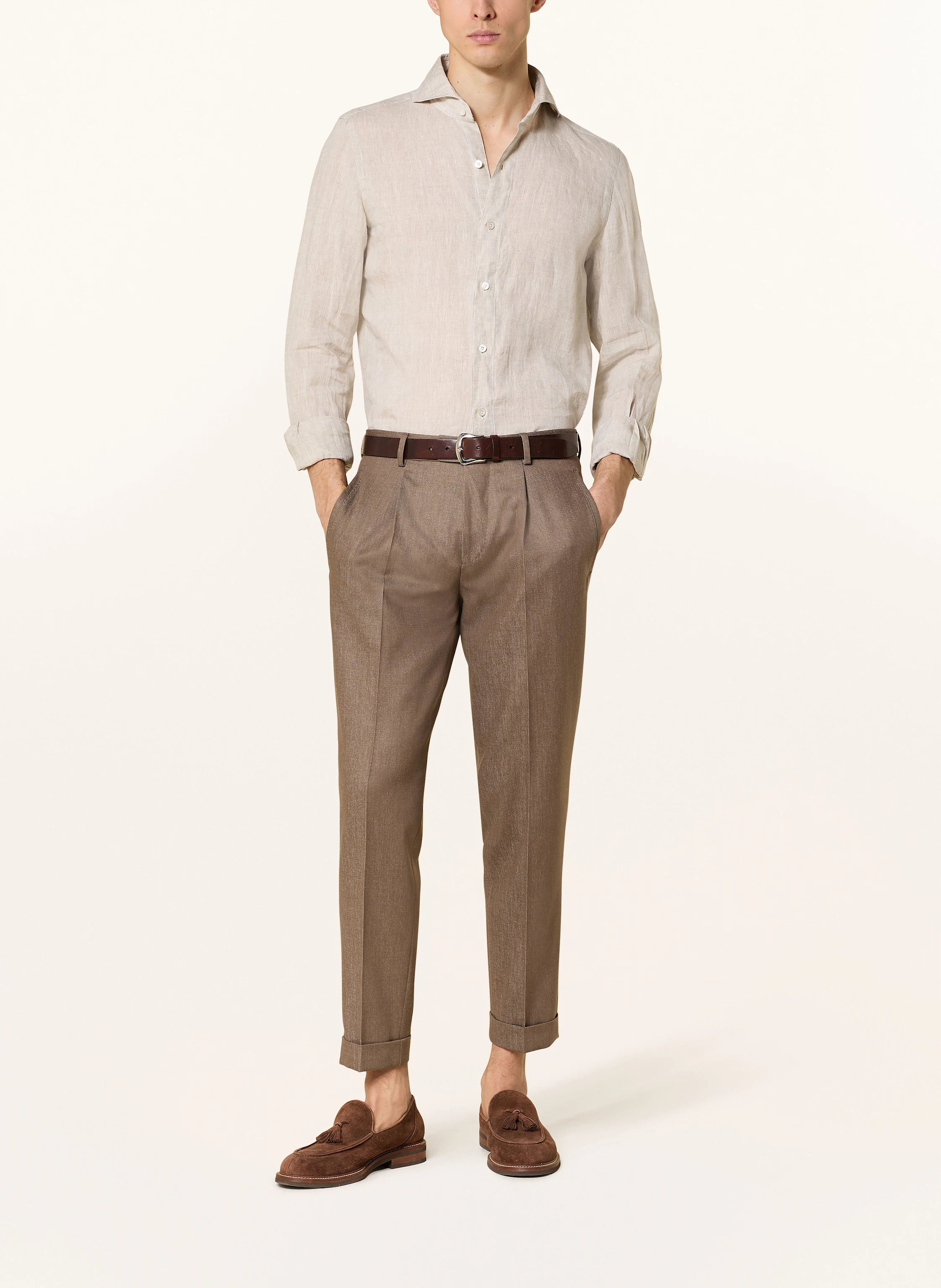 FINAMORE 1925 Leinenhemd TOKYO SERGIO Slim Fit