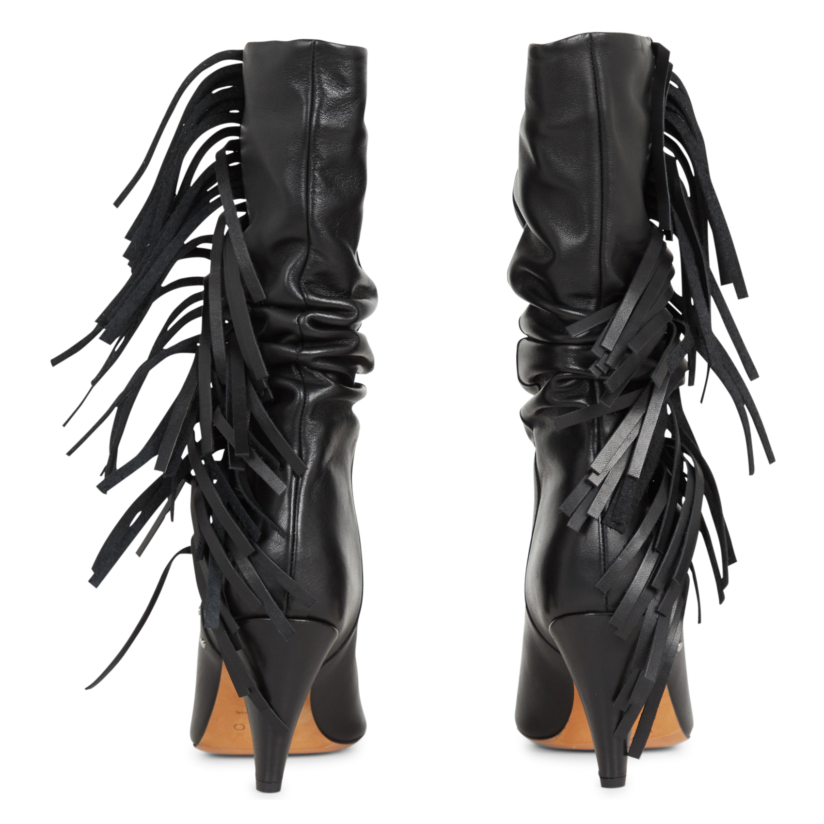 CRANK - Bottes en cuir à franges | Noir