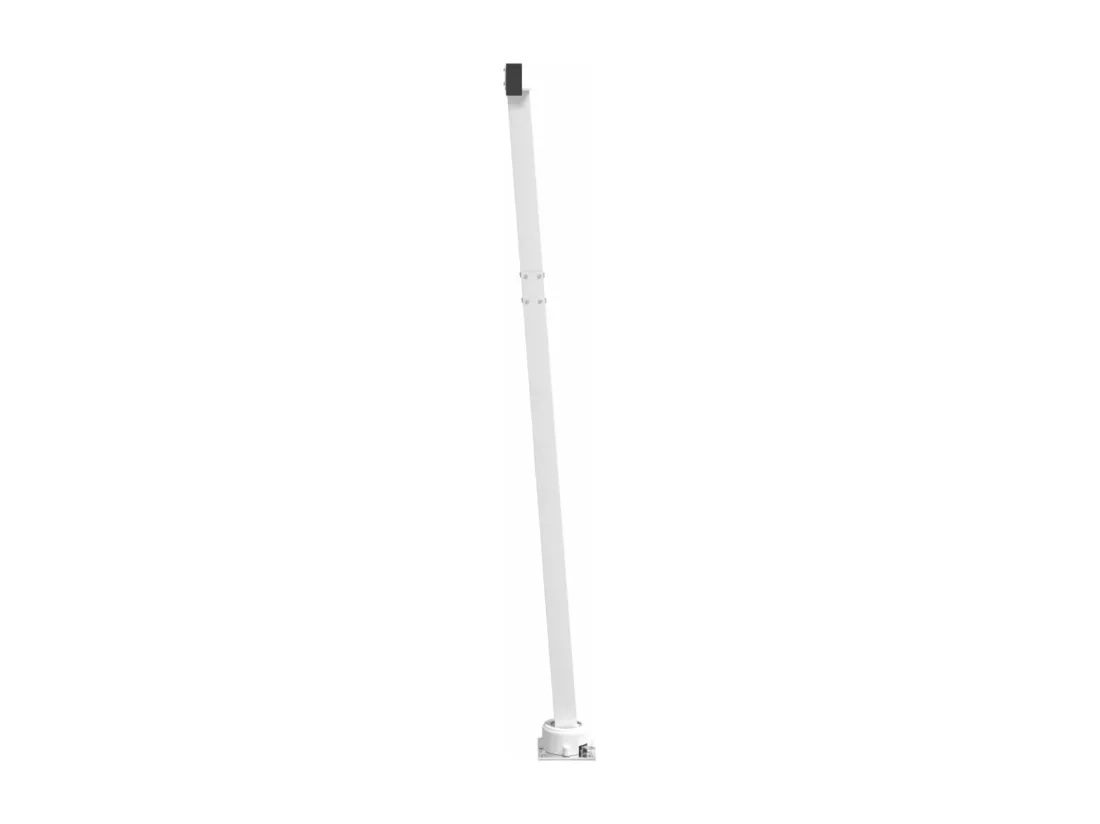 Jeu de poteaux d'auvent blanc 450x245 cm fer