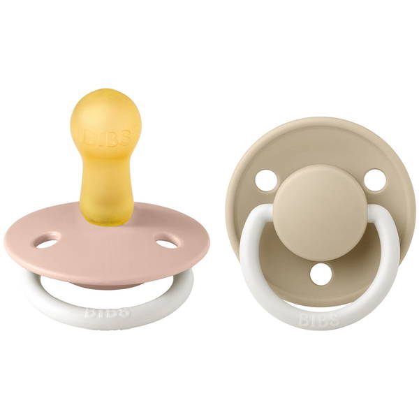 BIBSBIBS   Schnuller Colour Glow Latex Round 2er Pack blush/vanilla 0-6M