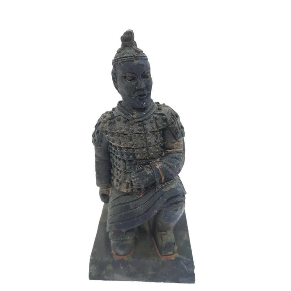 Statuette guerrier chinois qin 2 l, hauteur 11 cm, décoration aquarium