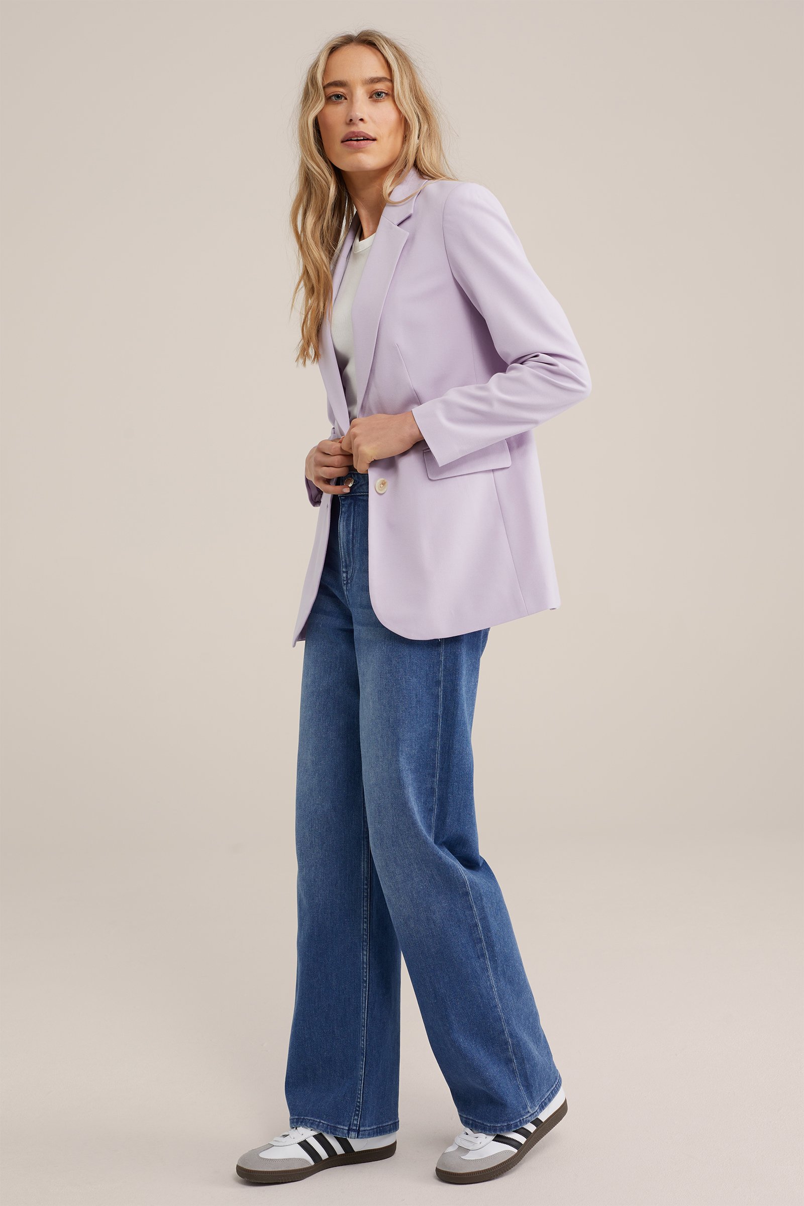 regular fit blazer WE Fashion Lila