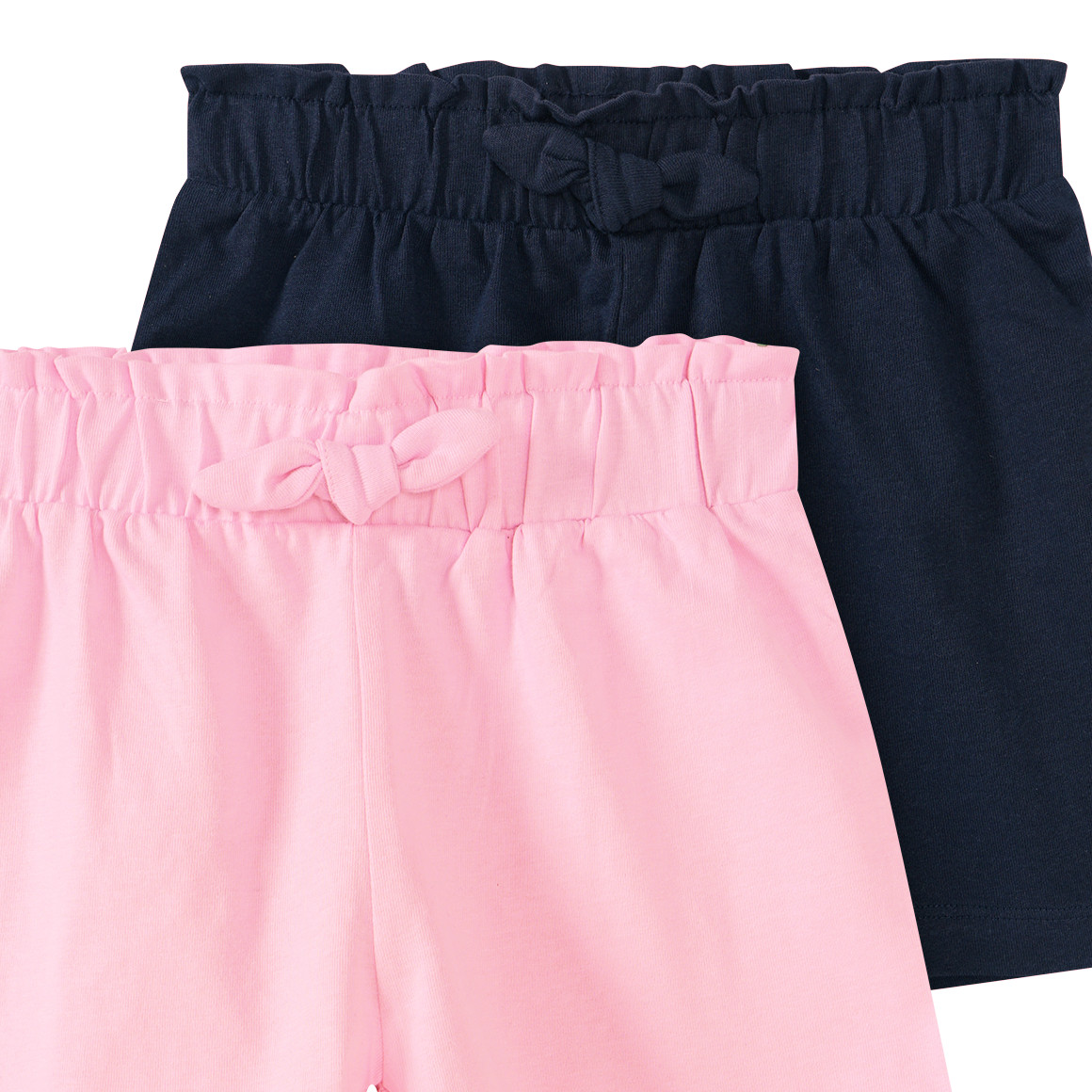 Topolino 2 Mädchen Shorts mit Zierschleife rosa / dunkelblau