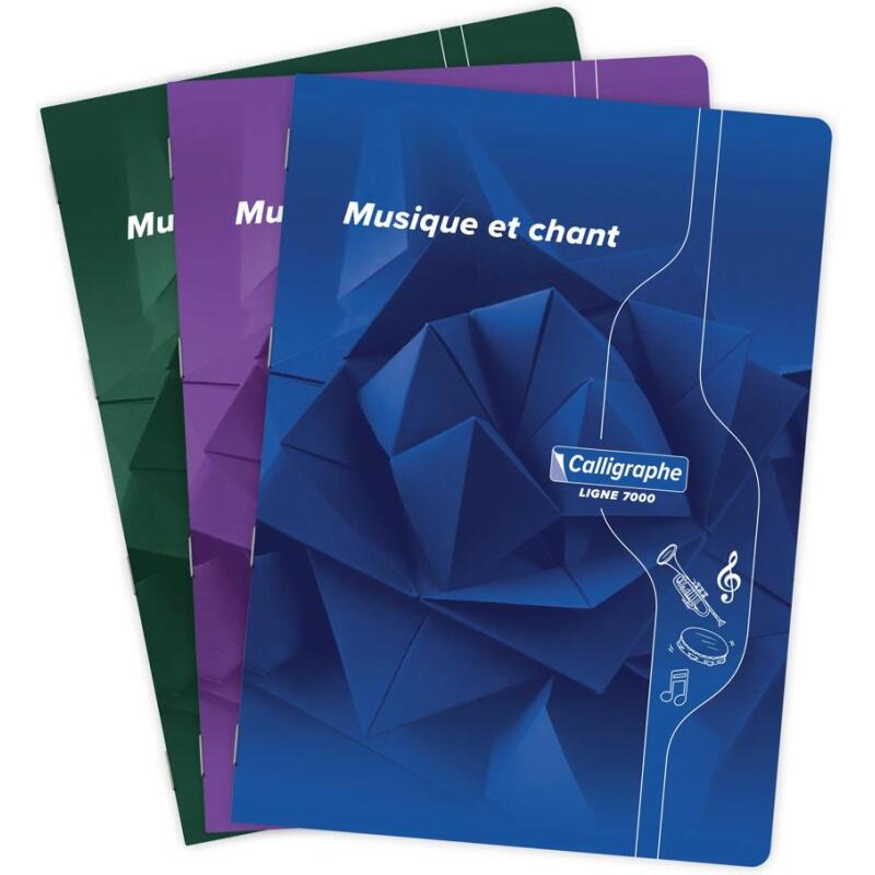 Musique & Chant piqué 7000 A4 48 pages grands carreaux/portées 70 g - Assortis