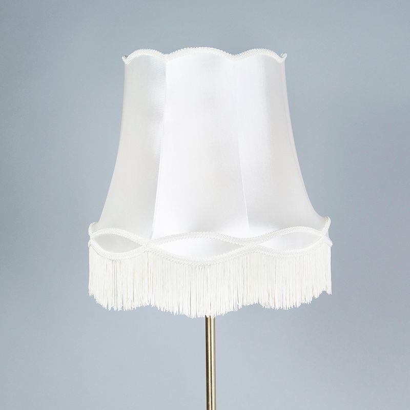 Retro vloerlamp messing met Granny kap crème 45 cm - Kaso