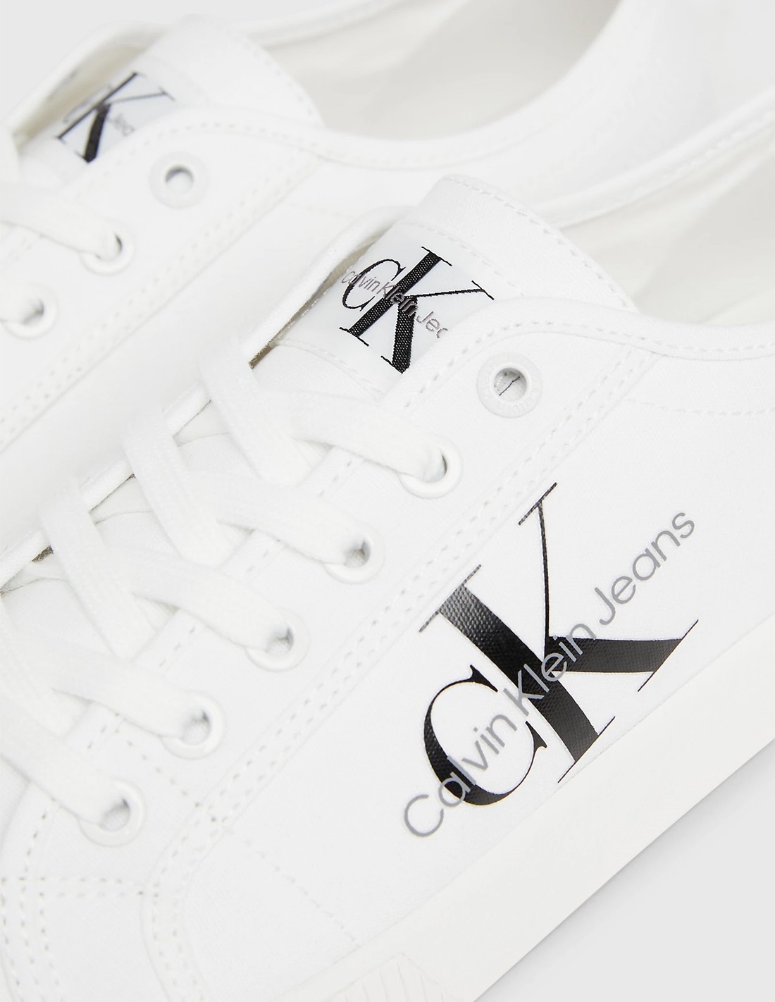 calvin klein Baskets de ville homme ess vulcanized low toile blanc
