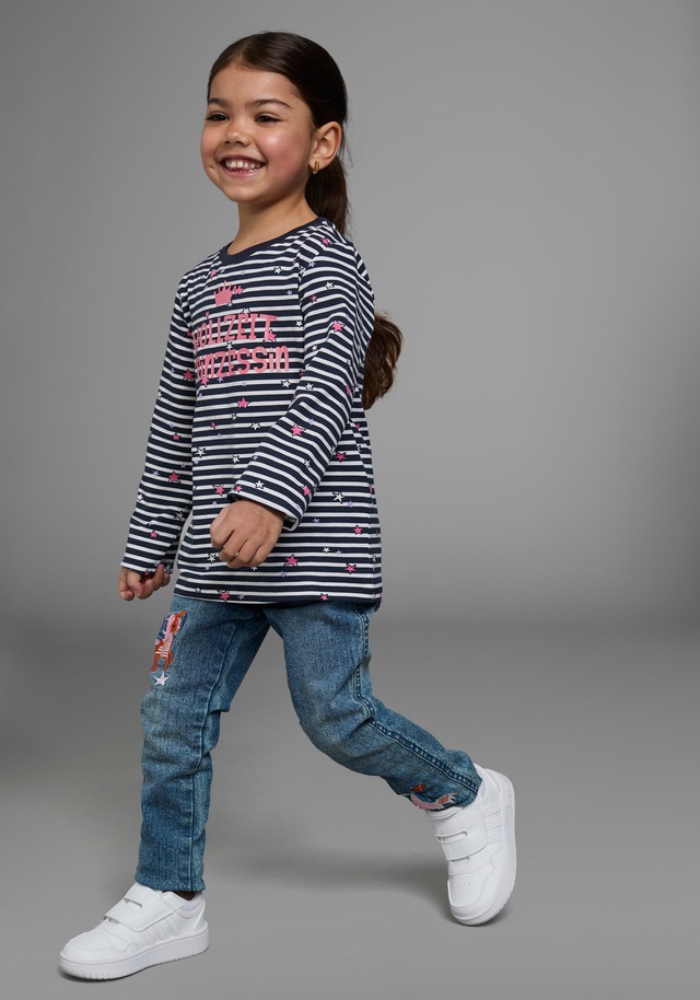 KIDSWORLD Langarmshirt »Vollzeit Prinzessin«, Langarm,  Basic-Passform,  mit Sternmuster,  Rundhalsausschnitt