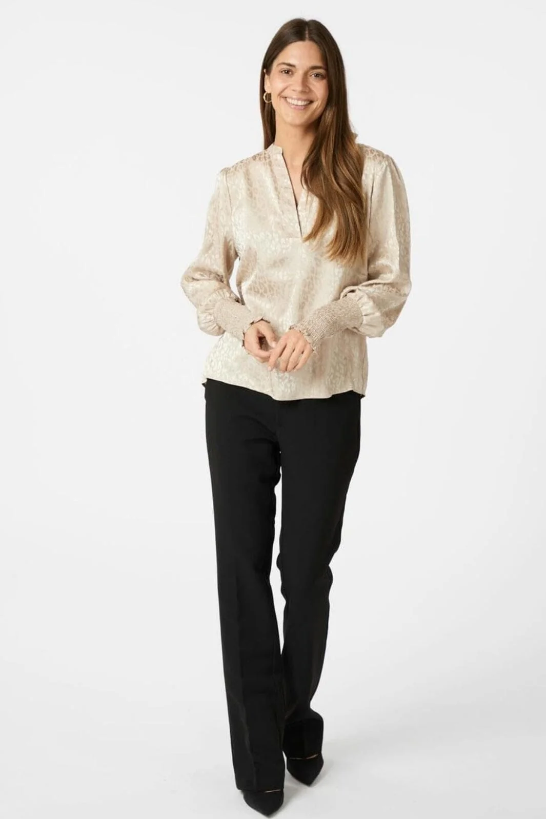 Neo Noir Landa Leo Jacquard Blouse 164321