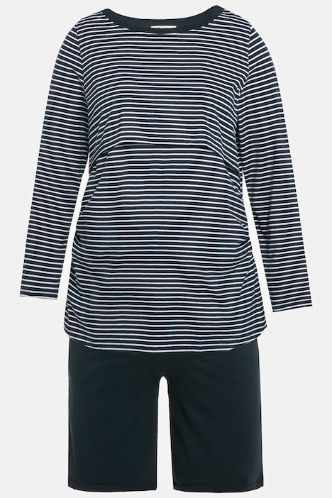 Bellieva-Pyjama, Stillfunktion, 3/4-Arm, Biobaumwolle