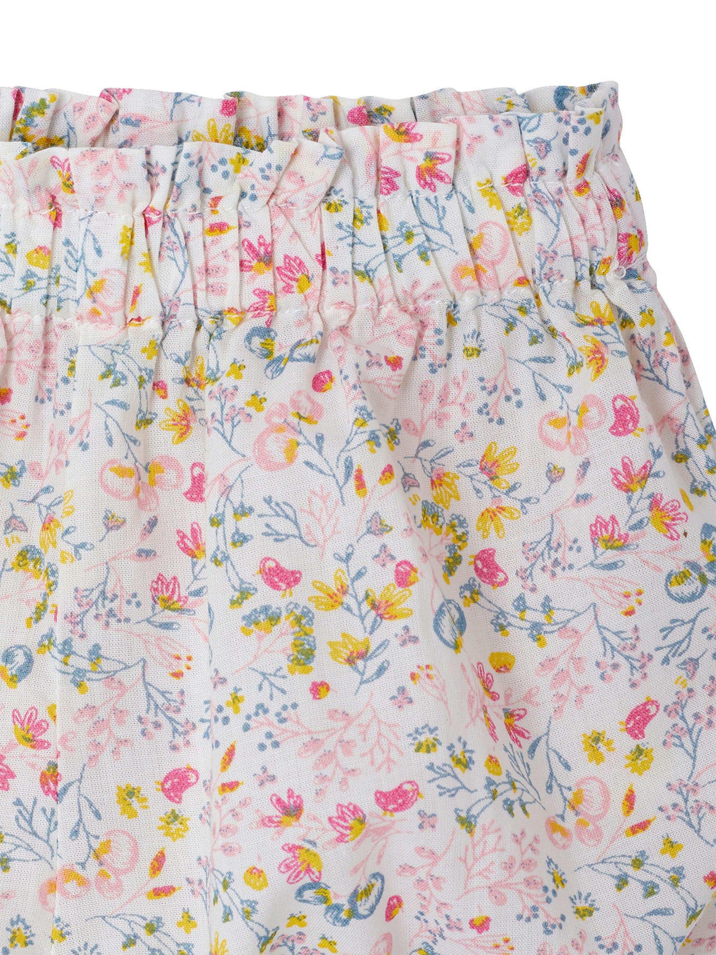 Vertbaudet Baby-Set: T-Shirt & Shorts mit Blumenprint rosa