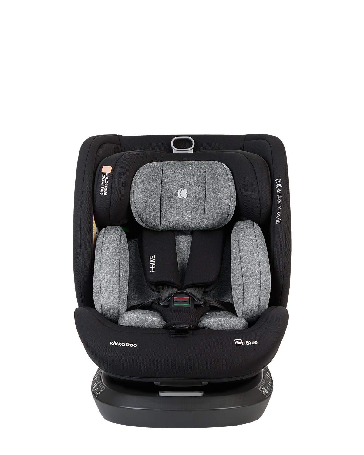 Kikkaboo i-Size Kindersitz i-Hike (40-150 cm) Isofix, 360° drehbar, verstellbar dunkelgrau