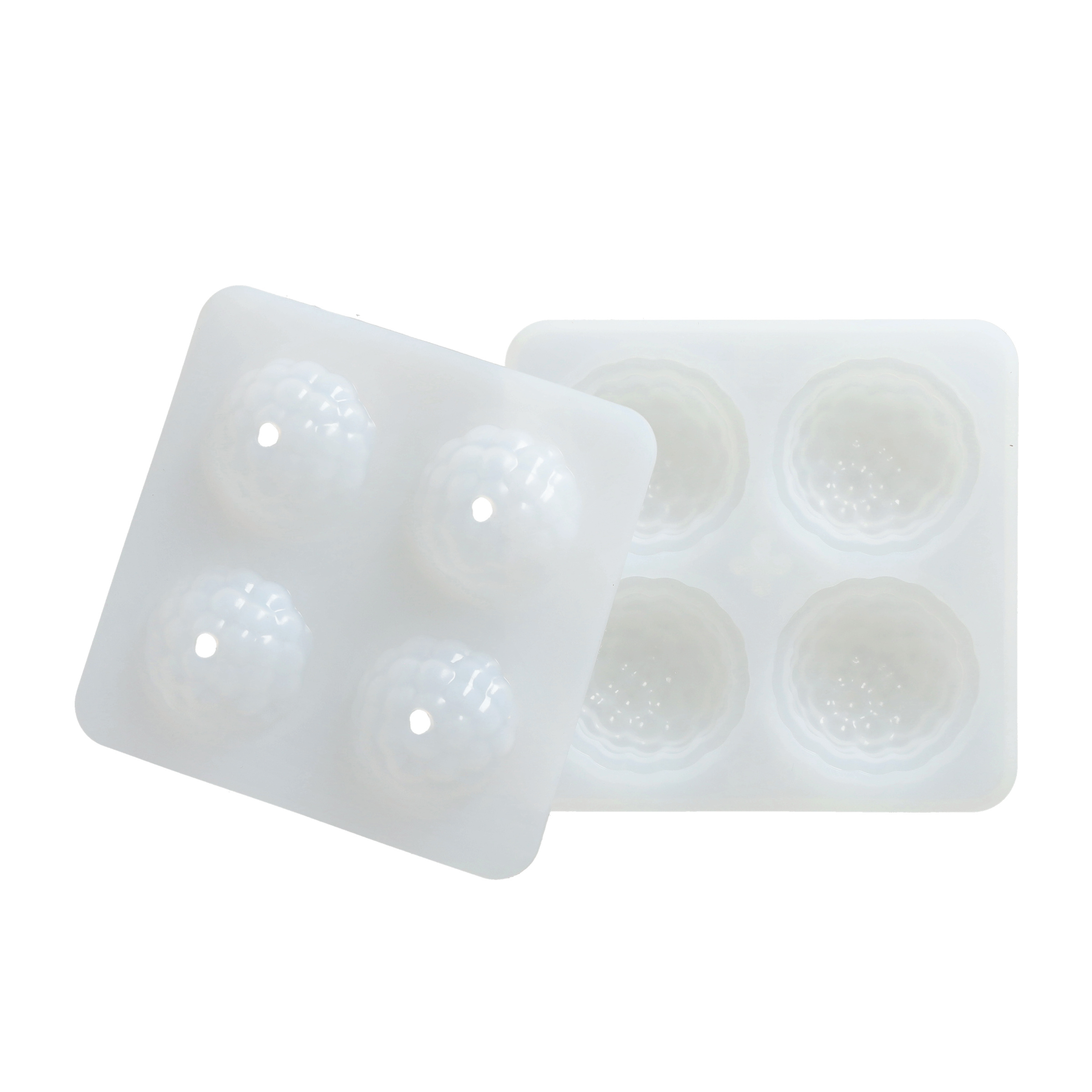 (4-fach) Silikon 3D Trend Früchte Kuchen Form DIY Gussform für Virale Frucht Desserts - Himbeere