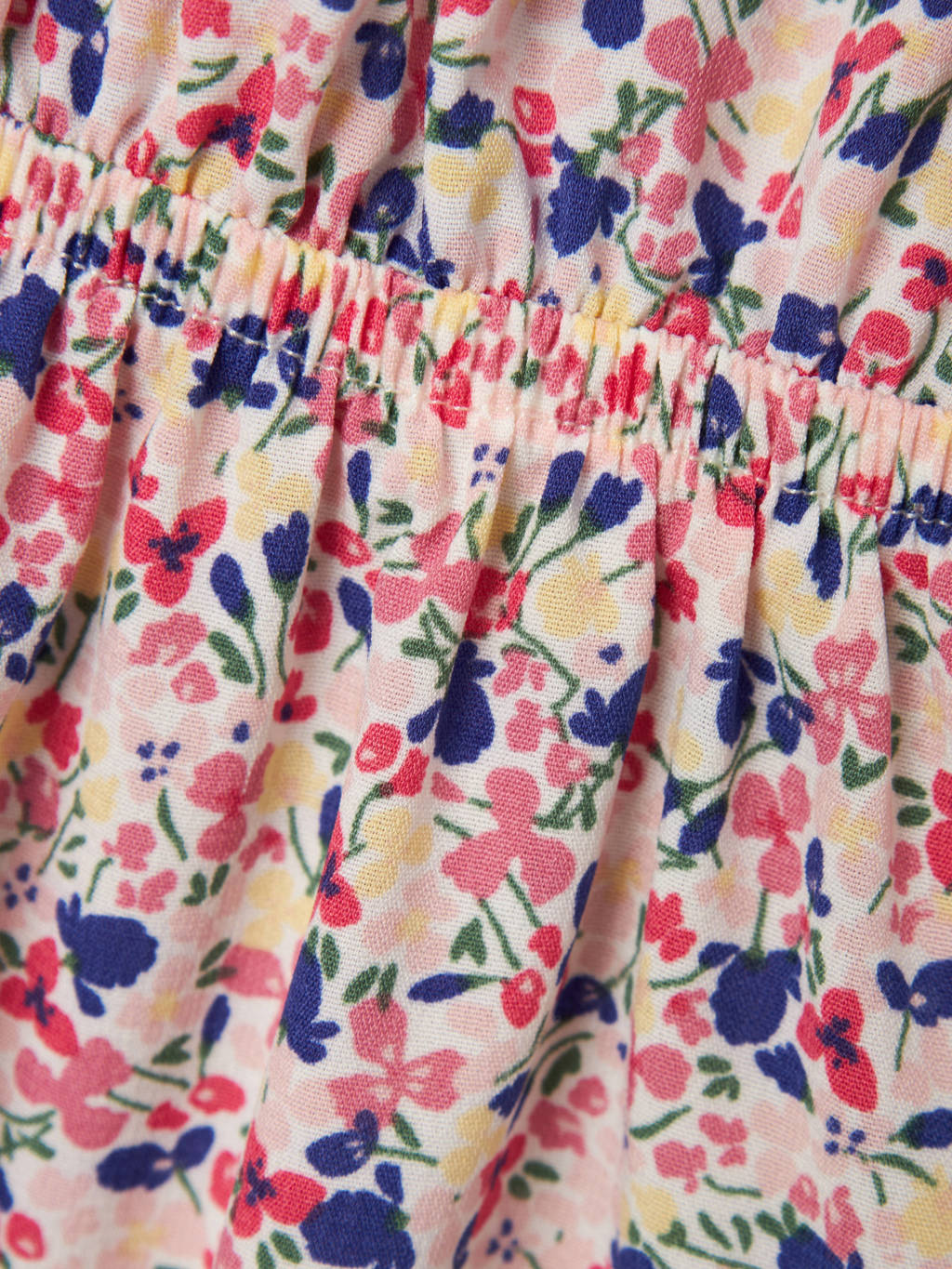 NAME IT gebloemde jurk NMFVINAYA roze/blauw/geel