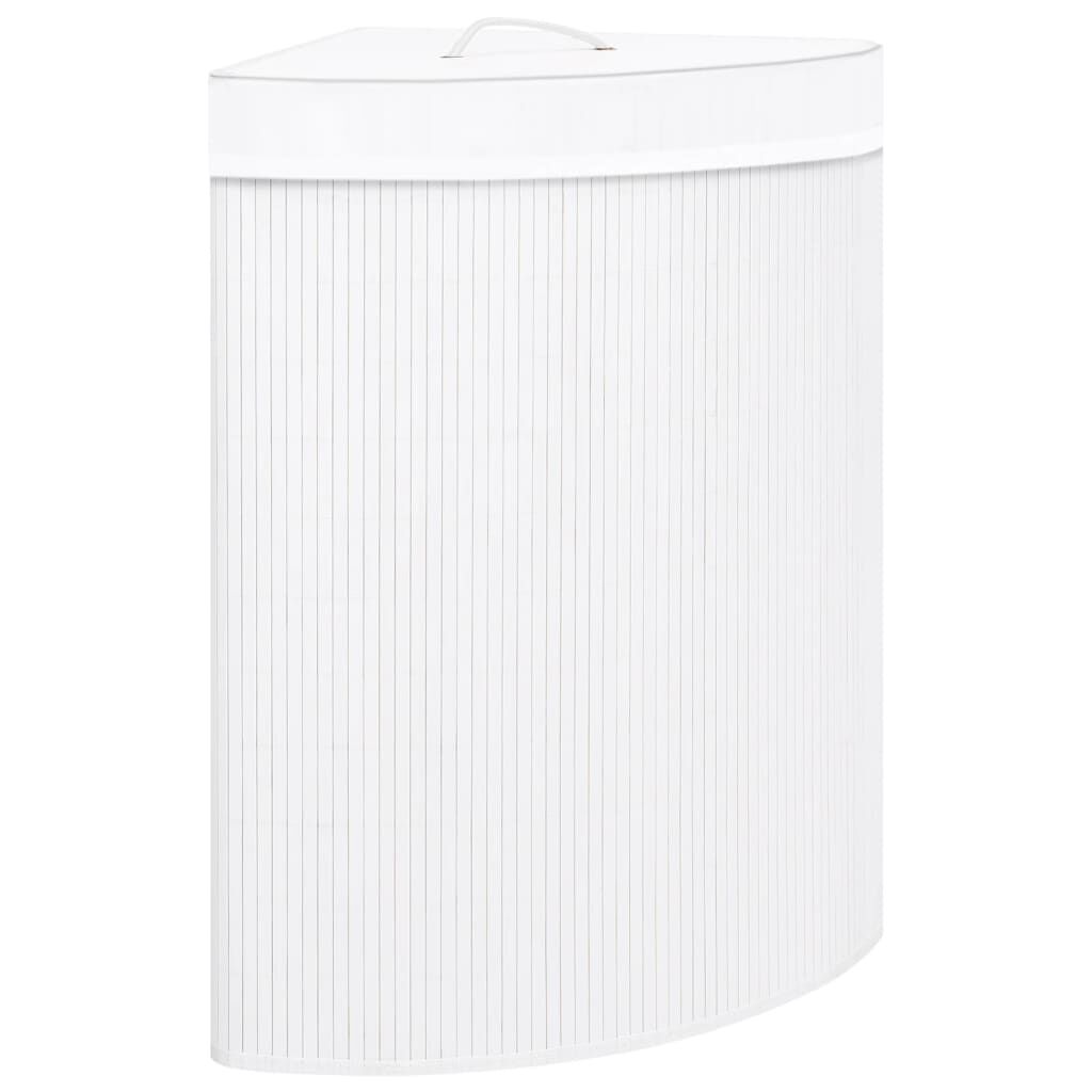 vidaXL Bamboe hoekwasmand wit 60 L