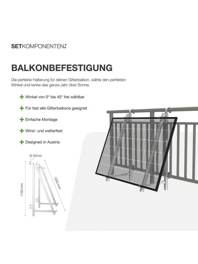 Balkonkraftwerk inkl. Befestigung