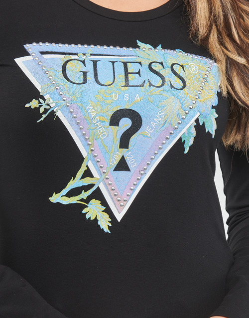 Guess - LS RN ALVA TEE - Noir
