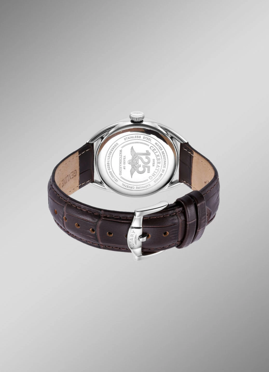 Rotary Quartz-Herrenuhr mit Lederband