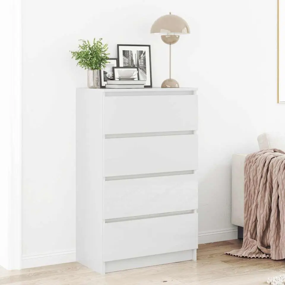 vidaXL - Dressoir - Wit - Bewerkt hout