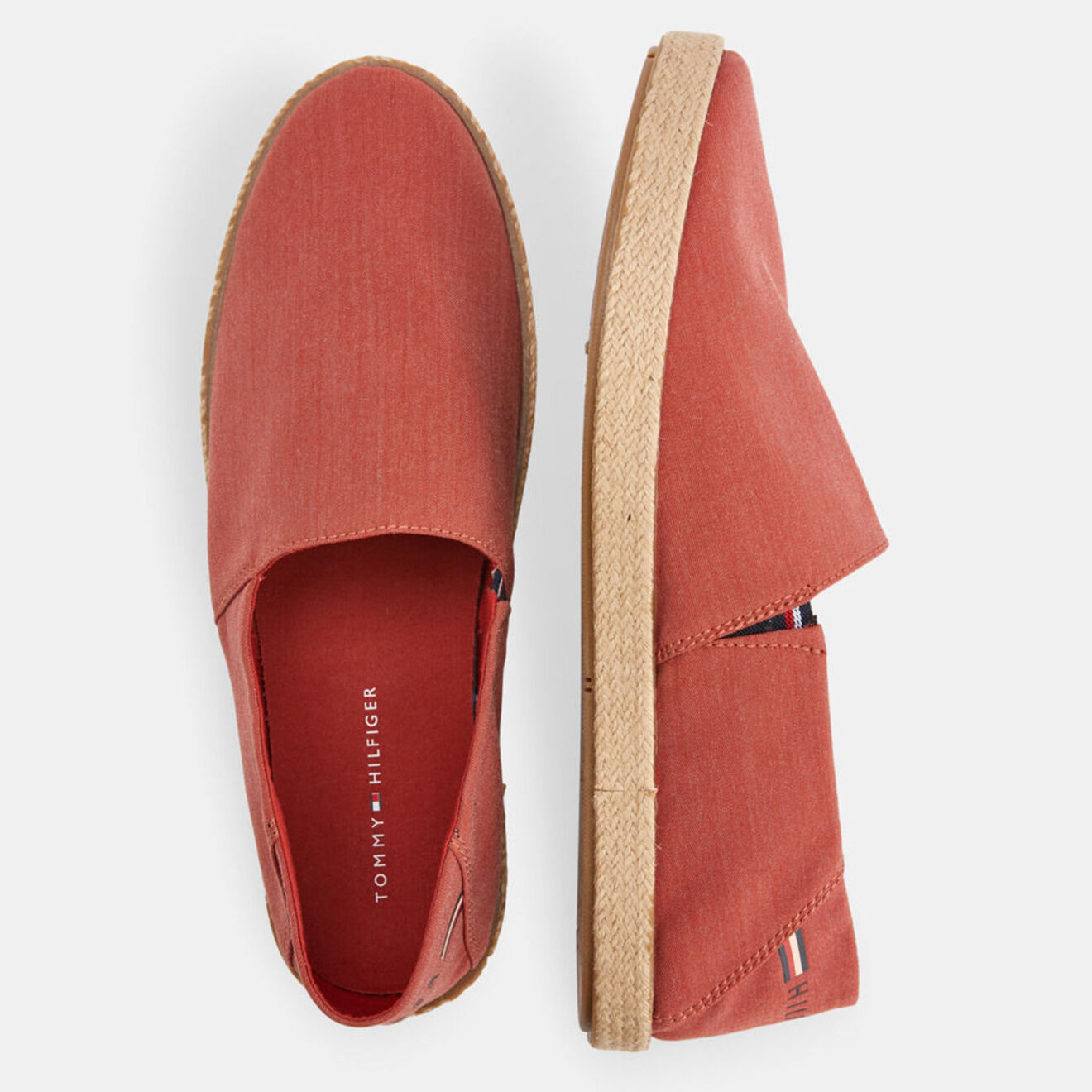 Tommy Hilfiger Espadrilles Chambray recyclé rouge clair