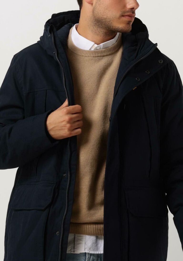 LYLE & SCOTT donkerblauwe lyle & scott  microfleece parka 2.0