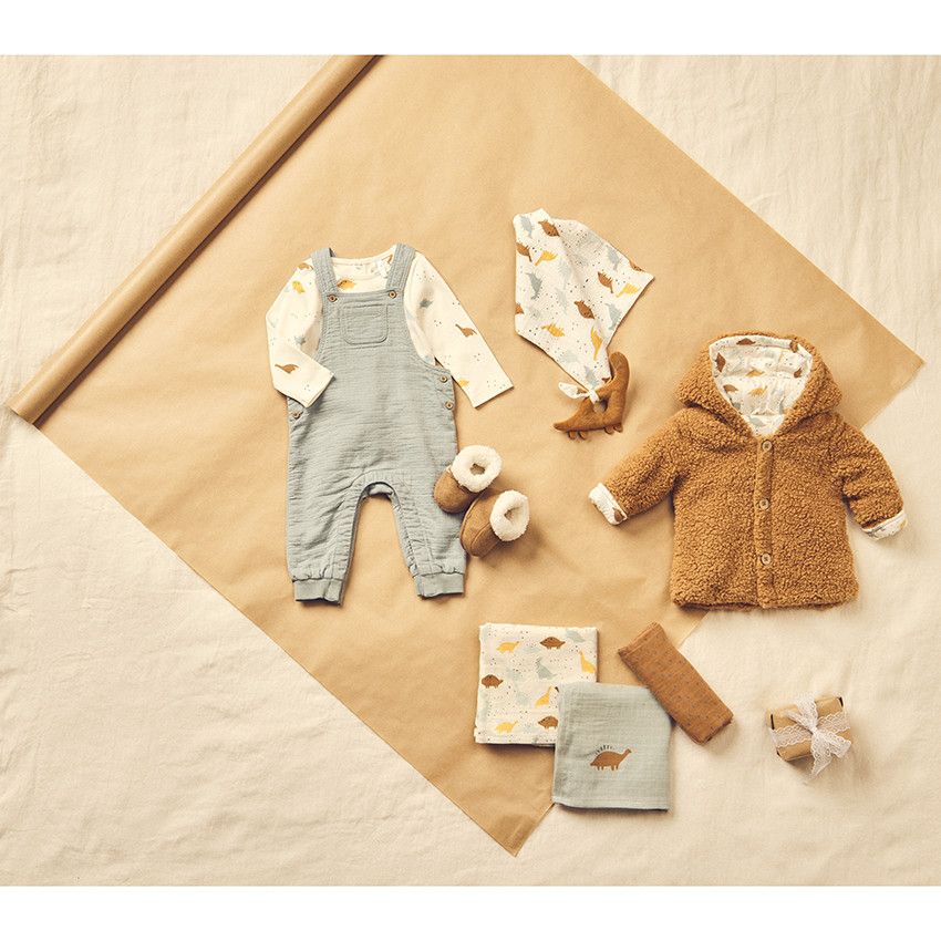 Chaussons effet daim doublés sherpa pour bébé garçon - Marron