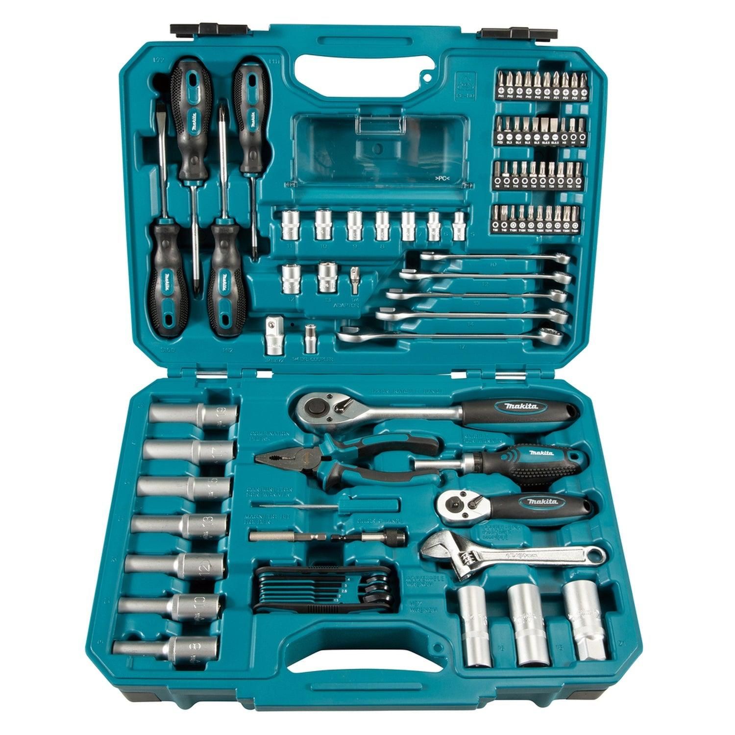 Makita E-08458 Handgereedschapset 87-delig In kunststof koffer