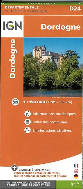 IGN - D24 DORDOGNE ECHELLE 1.150.000