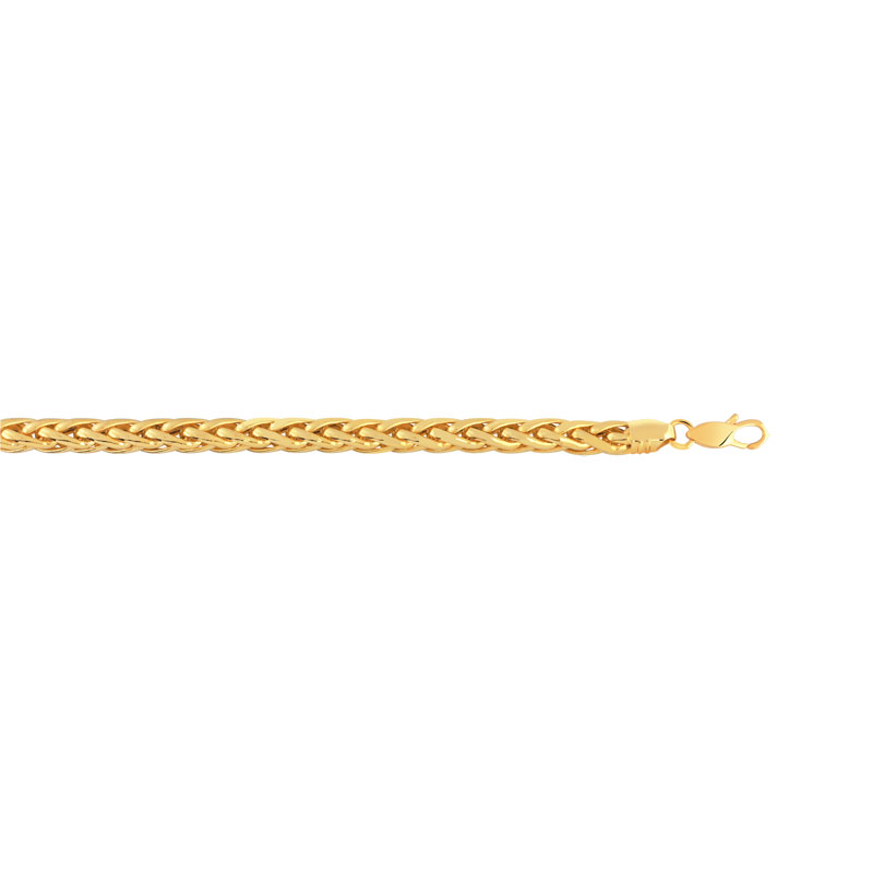 Bracelet or 750 jaune poli maille palmier 19 cm