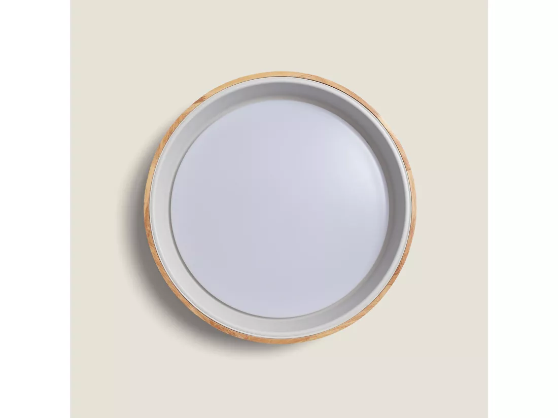 Plafonnier LED Rond Bois 30W CCT Sélectionnable Dari Ø570 mm Blanc