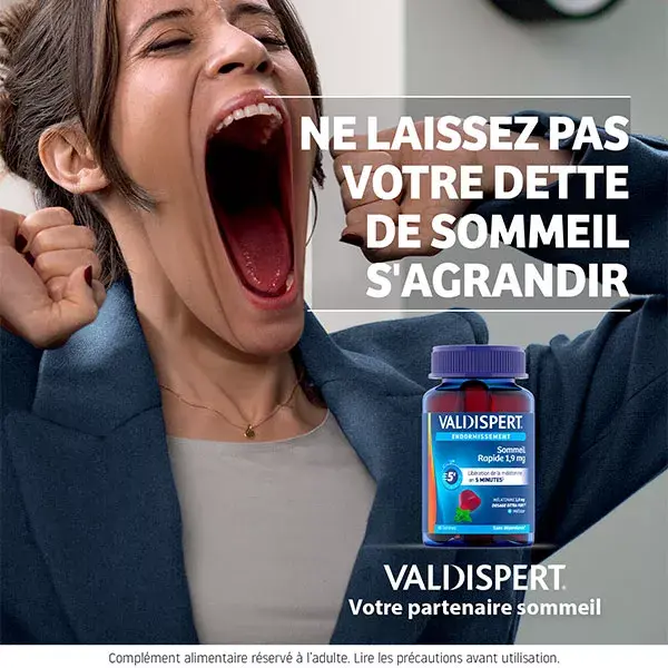 Valdispert Gommes Sommeil Rapide Mélatonine 1,9mg 60 gummies