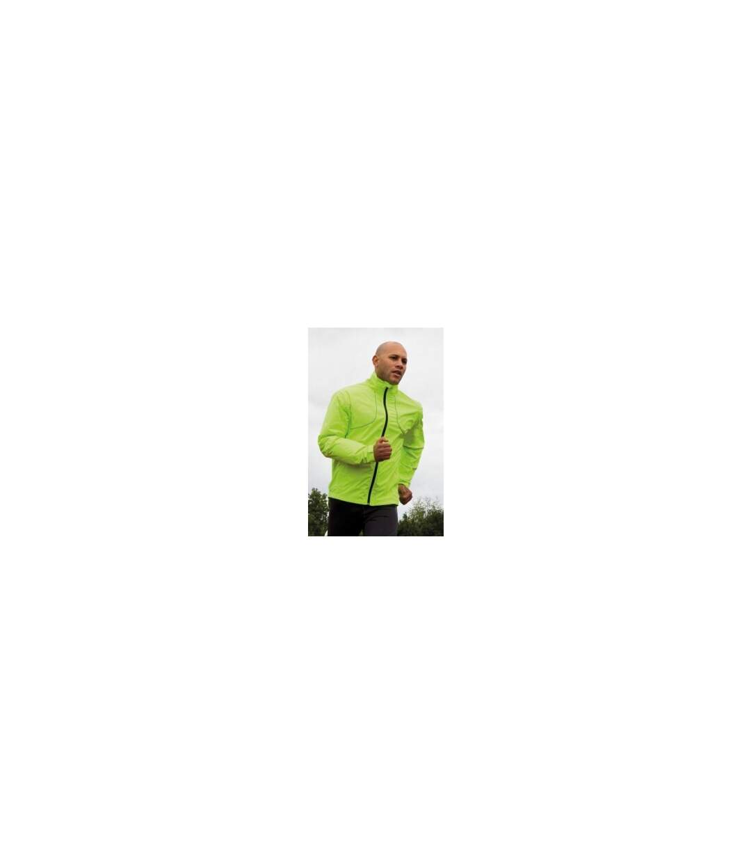 veste coupe-vent imperméable cycliste running S185X - jaune citron
