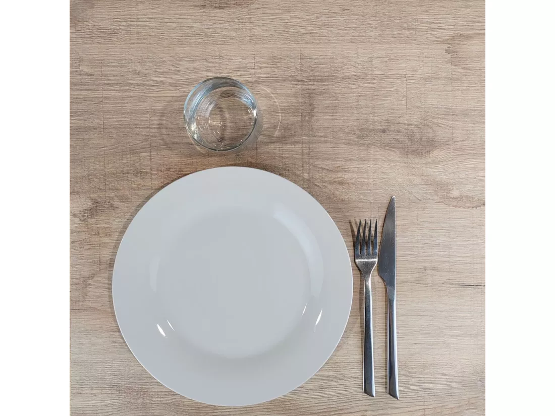Mange-debout 60 x 60 cm - modèle Rome bois tanin naturel