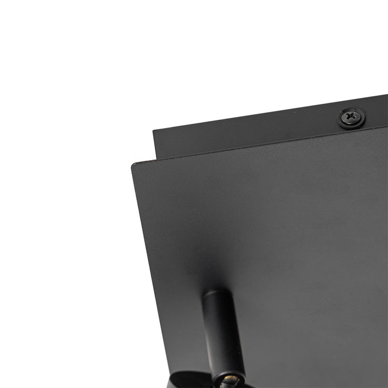 Moderne badkamer spot zwart vierkant 2-lichts IP44 - Ducha