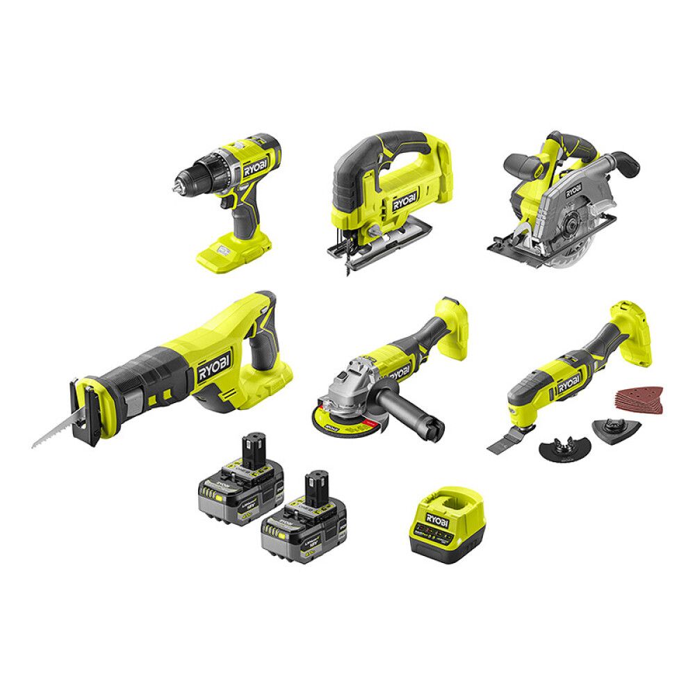 VERKTØYPAKKE RYOBI R18CK6 ONE+ 18V 2X4,0AH