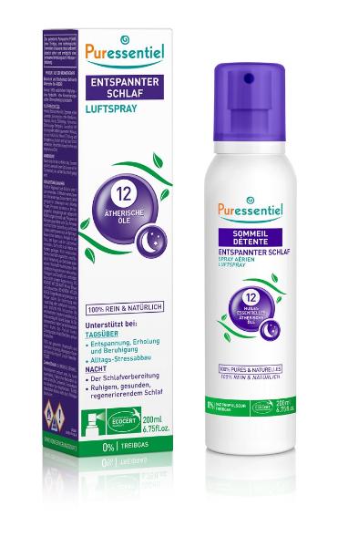 Puressentiel Entspannter Schlaf Umgebungsspray Spray 12 ätherische Öle Spr 200 ml