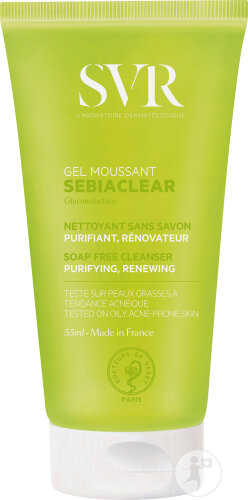 SVR Sebiaclear Gel Moussant Nettoyant Anti-Imperfections Peaux Grasses Sensibles 55ml