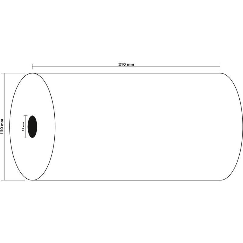 Bobines Fax Exacompta 52131E - l 210 mm x L 115 m, Ø 120 mm - 1 pli(s) - paquet de 6