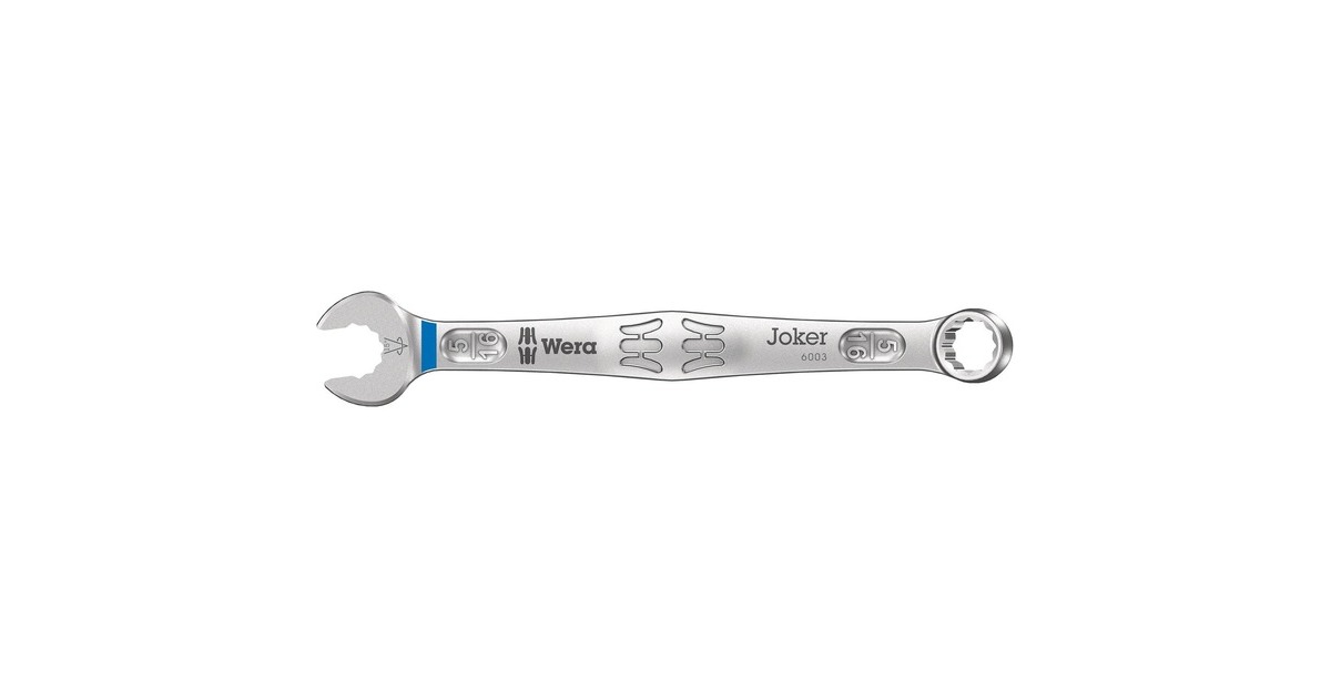 Wera9642 Magneetstrip 6003 Joker Imperial 1 ringsteeksleutelset moersleutel  (inch, 8‑delig)