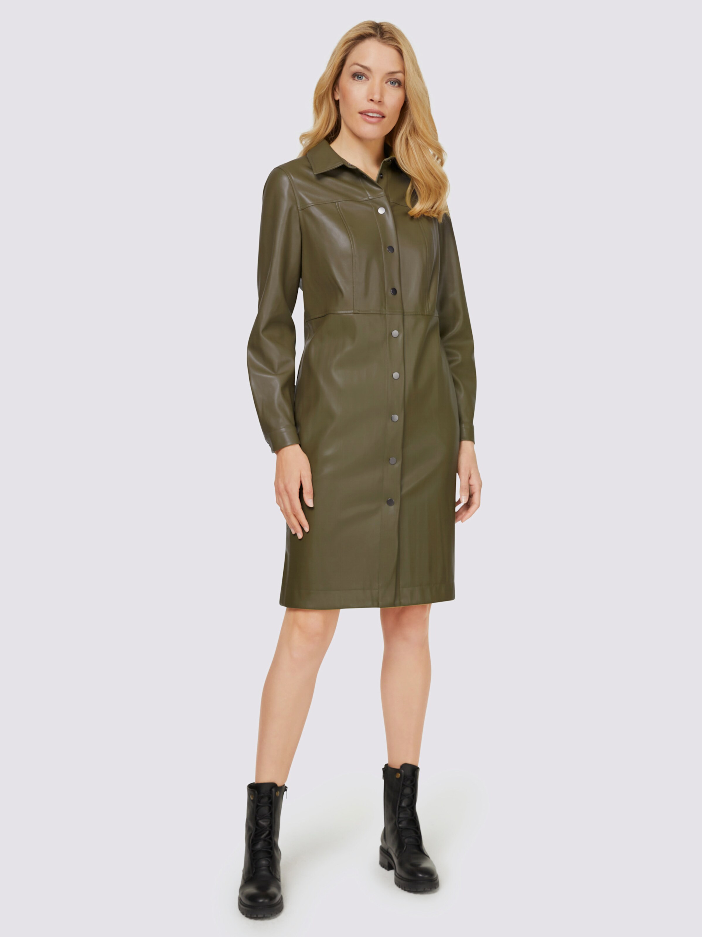 Lederimitat-Kleid