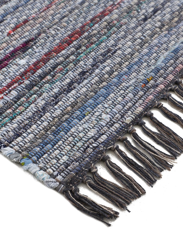 carpetfine Teppich »Kelim Chindi , Wendeteppich« rechteckig 6 mm Höhe handgewebt, Fleckerlteppich mit Fransen, auch vielen in Läufergrössen