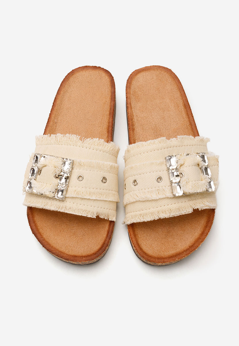 Mules plates femme beige Netty