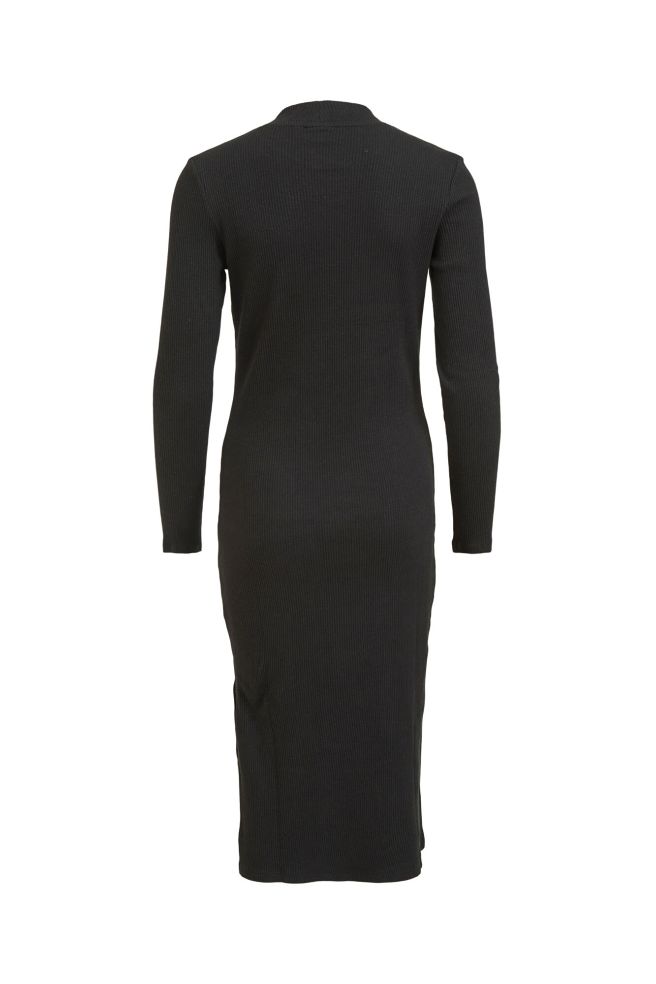 Vestido midi de manga comprida - Preto