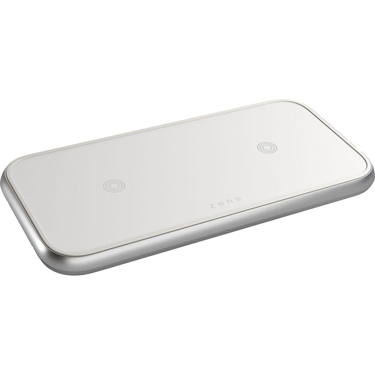 Zens Aluminium Dual trådløs lader (hvit)