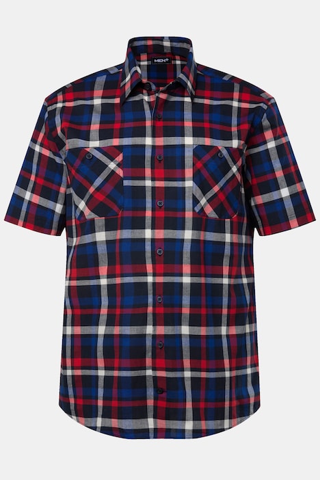 Men+ Karohemd, Halbarm, Kentkragen, Comfort Fit, bis 8 XL