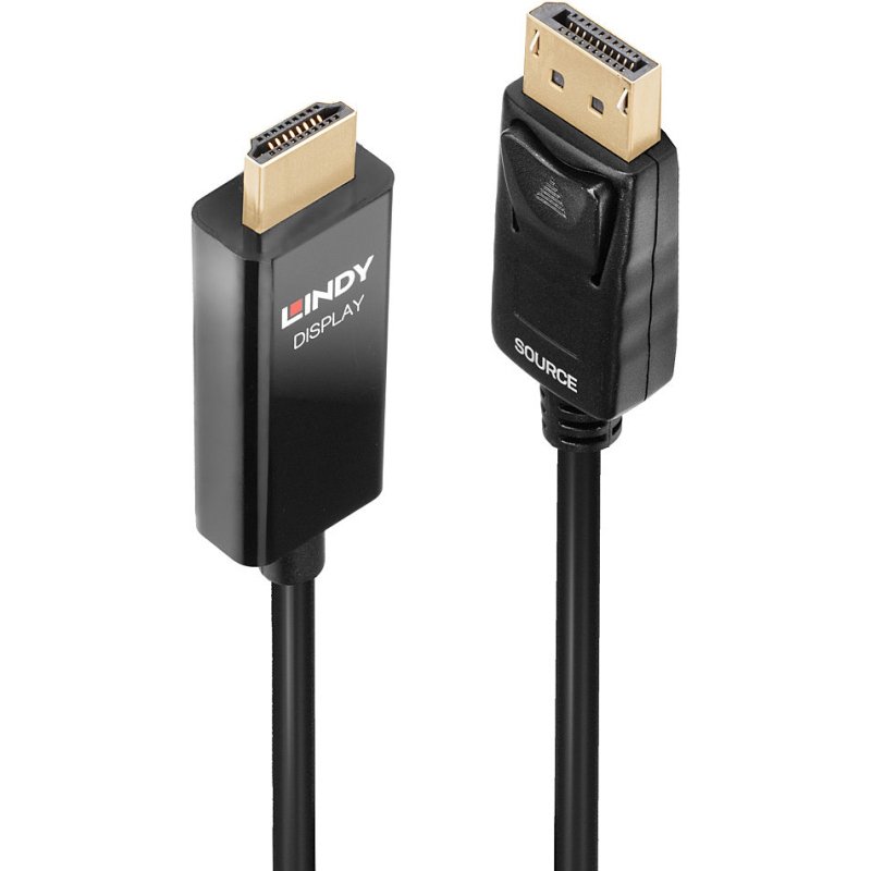 Lindy Câble adaptateur DisplayPort vers HDMI 4K60Hz avec HDR 1m