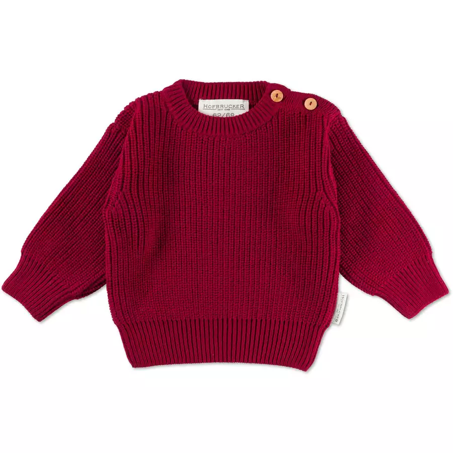 Hofbrucker Oversize Baby Strickpulli Lara Cranberry