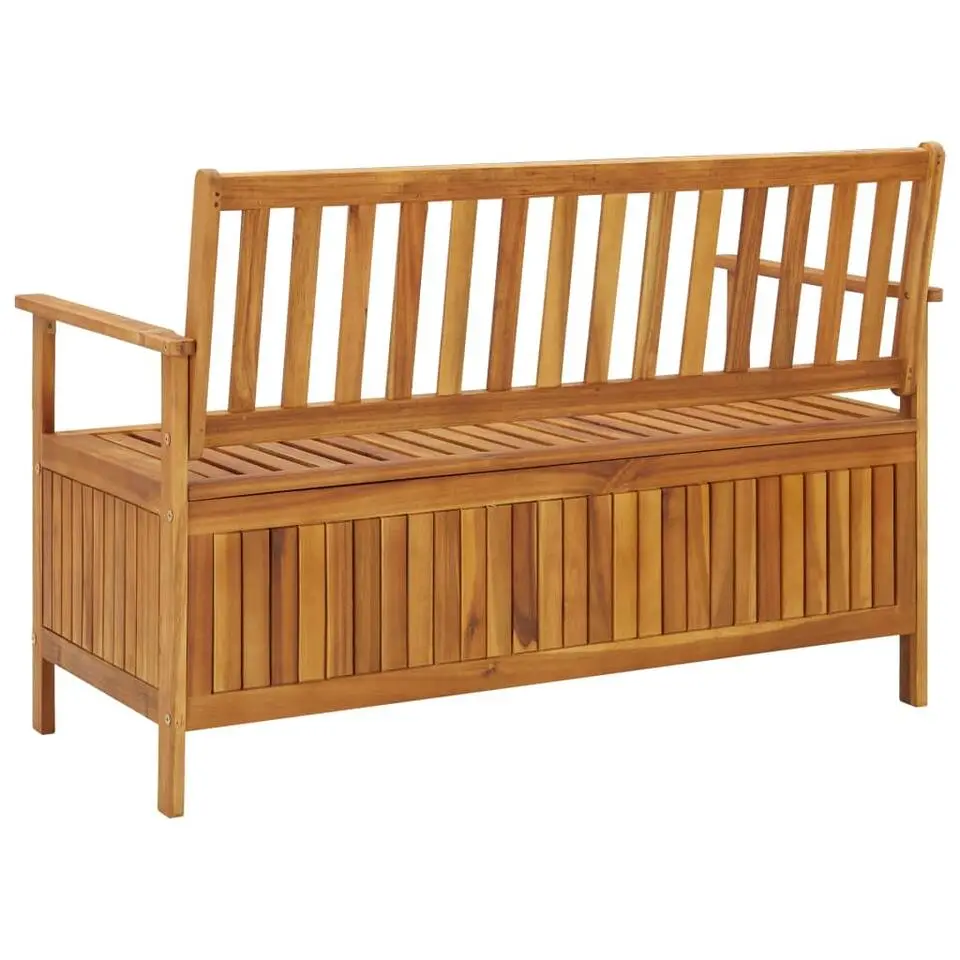 vidaXL - Tuinopbergbank - Bruin - Acaciahout- 120 cm